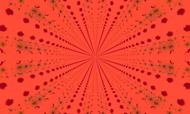 Radial Red Neon Tunnel Vortex 5:3 Wide 60fps Screensaver Loop