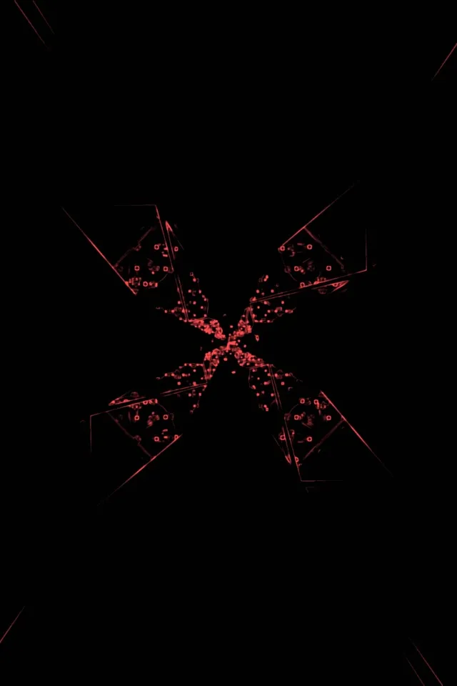 Radial Red Burst Tunel Neon | 2:3 Portrait | 60fps VJLoops Screensaver