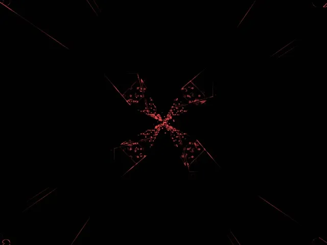 Пульсирующая красная звезда неоновый туннель VJLoops 4:3 Classic 60fps Screensaver