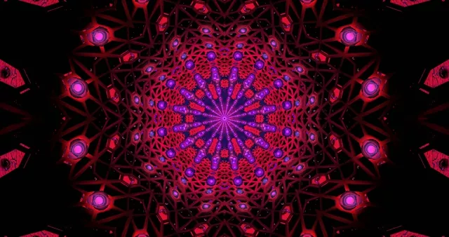 Tunel Neon i Kuq Ruajtës Ekrani 4K UHD 60fps VJ Loop