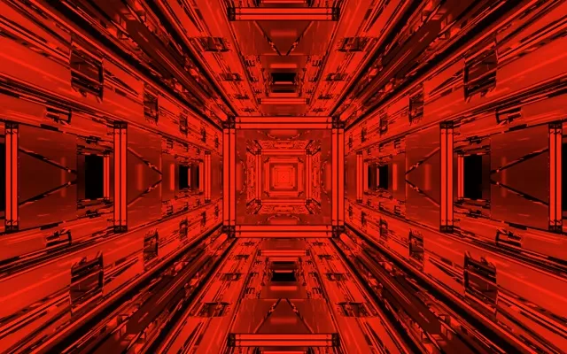 Túnel de Neó Vermell Vòrtex Fractal VJ Loop 60fps 16:10 MacBook Estalviapantalles