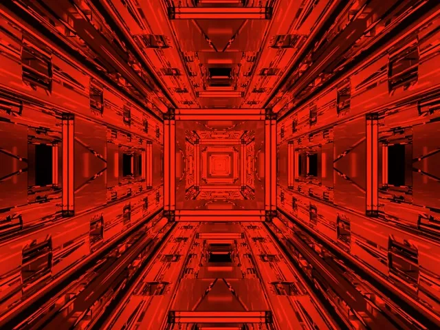 Rdeč Fraktalni Neon Tunel Vj Loop 4:3 Classic 60fps Screensaver