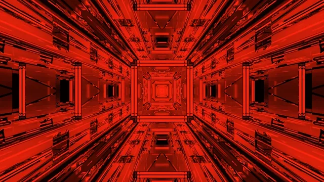 Rood Neon Tunnel Schermbeveiliging 4K UHD 60fps VJ Loop