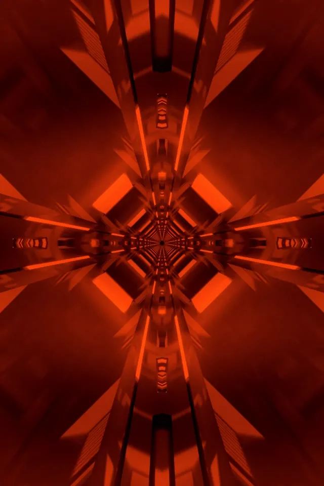 Червона Неонова Тунель Калейдоскоп VJ Loop 2:3 Фото Портрет 60fps Заставка