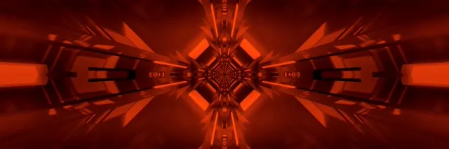 Rød Neon Tunnel Kaleidoskop Diamant Vj Loop 3:1 Trippel Bred 60fps Skjermbeskytter