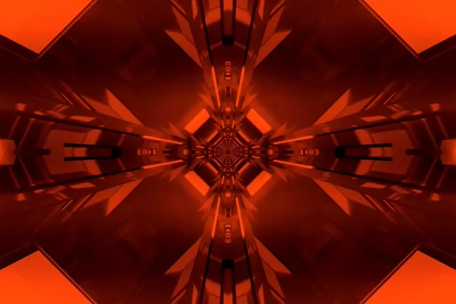 Tunel Neon I Kuq Kaleidoskop Kryq VJ Loop 3:2 Surface 60fps Ekrankursues