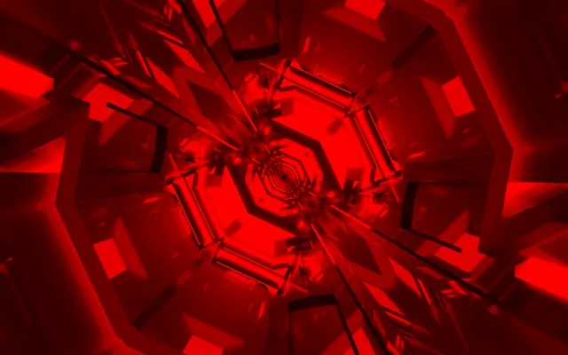 Red Neon Tunnel Spiral Hexagon Vj Loop 60fps 16:10 MacBook Screensaver