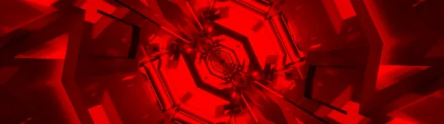 تونل نئون گردباد هشت ضلع قرمز VJ Loop 32:9 فوق فوق پهن 60fps محافظ صفحه