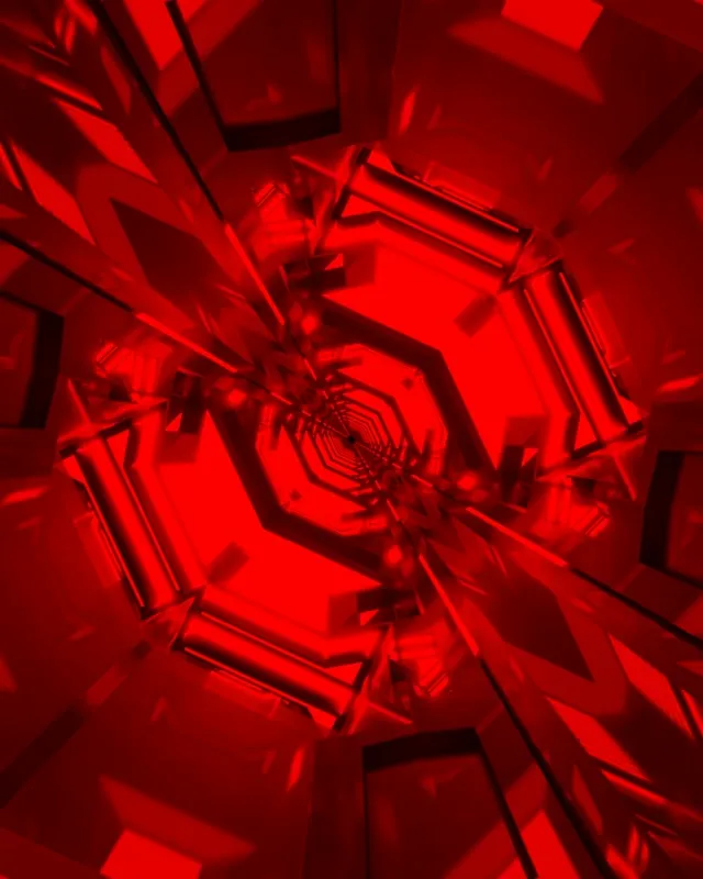 Czerwony Neonowy Tunel Spiralny Wir VJ Loop 60fps 4:5 Instagram Wygaszacz