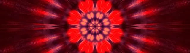 تونل نئون انفجار کالیدوسکوپ فرکتال قرمز 32:9 Super Ultrawide 60fps محافظ صفحه VJ Loop