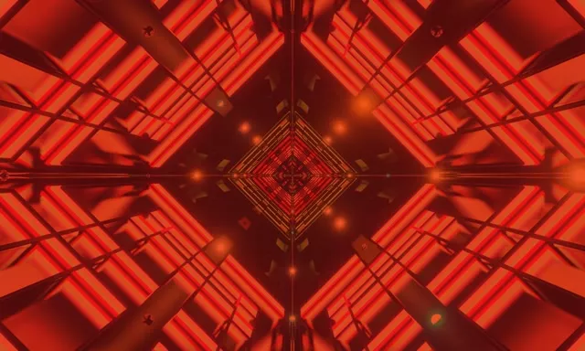 빨강 네온 터널 다이아몬드 소용돌이 VJLoops 5:3 Wide 60fps 화면보호기