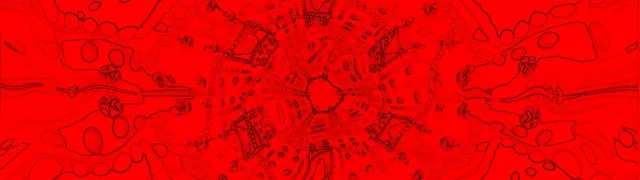 Túnel de Neó Vermell Calidoscopi Fractal 32:9 Ultrawide 60fps Protector de Pantalla Bucle Vj