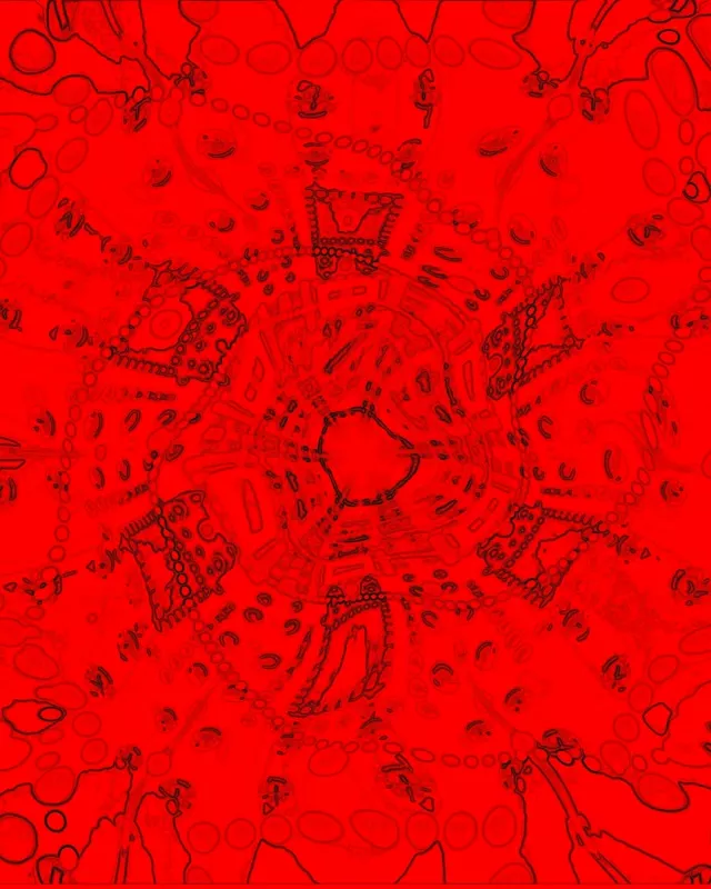 Tunnel Neon Caleidoscopio Rosso VJLoops 4:5 Instagram 60fps Screensaver