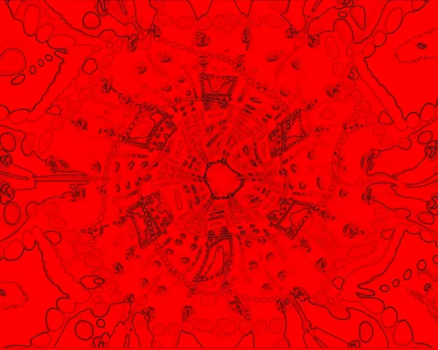 Red Neon Tunnel Spinning Star Vortex Vj Loop 60fps 5:4 industrial Screensaver
