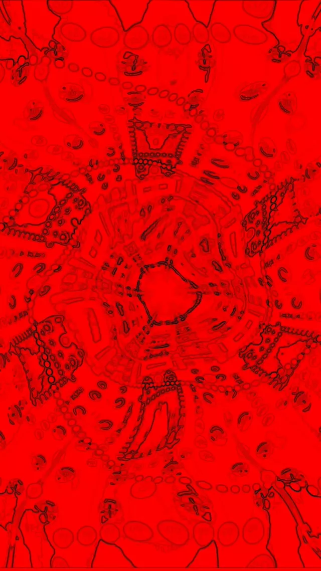 Red Bone Skull Neon Tunnel Vj Loop 9:16 Reels 60fps Screensaver