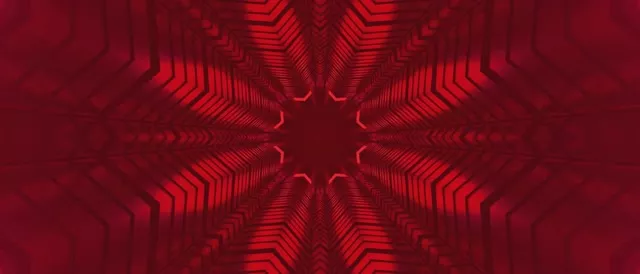 Red Kaleidoscope Neon Tunnel Vj Loop 21:9 Ultrawide 60fps Screensaver