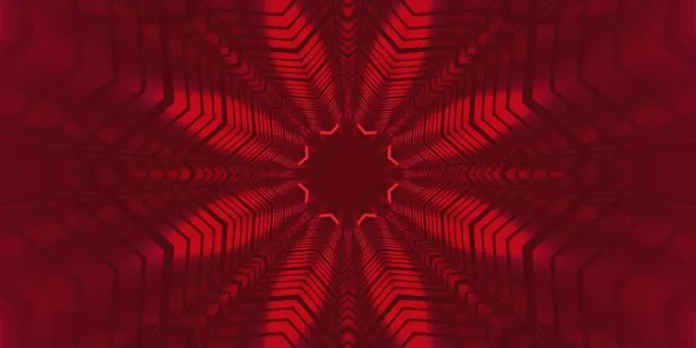 Red ნეონის ტუნელი Kaleidoscope Burst VJLoops 2:1 Univisium 60fps Screensaver