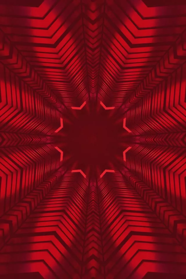 Twnnel Neon Caleidosgop Saeth Coch VJ Loop 2:3 Llun Portread 60fps Arbed Sgrin