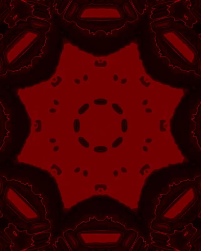 Túnel Neón Rojo Ojo Mandala VJ Loop 4:5 Instagram 60fps Salvapantallas