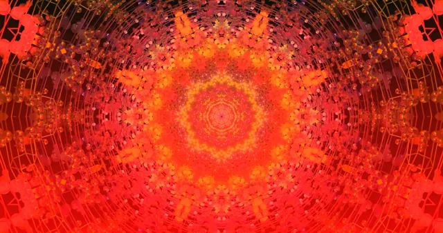 نفق نيون أحمر حافظة الشاشة 4K UHD 60fps VJ Loop