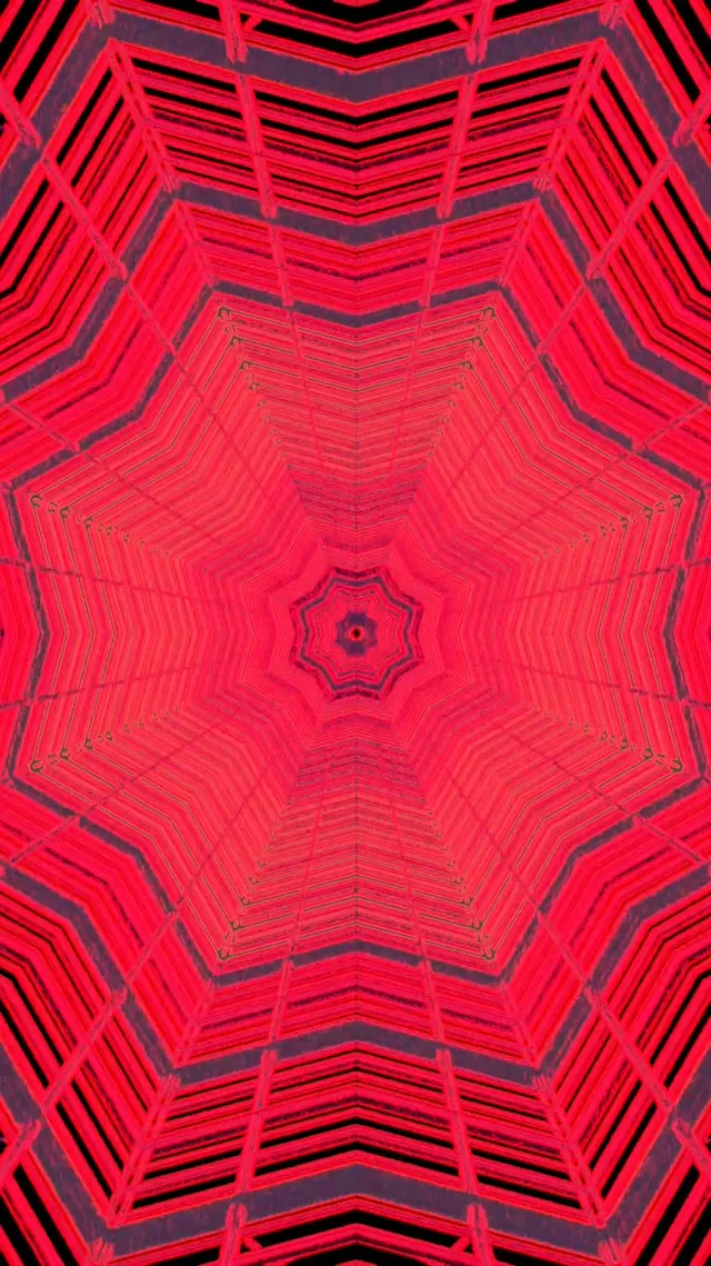 تونل نئون قرمز هشت ضلع گردابی VJ Loop 9:16 Reels 60fps اسکرین سیور