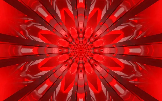 Túnel Neón Vermello Calidoscopio Explosión VJLoops 16:10 MacBook 60fps Protector de Pantalla