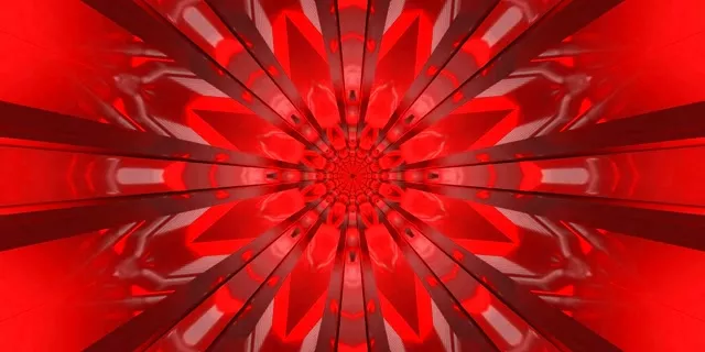 Rooi Neon Tunnel Kaleidoskoop Ontploffing VJLoops 2:1 Univisium 60fps Screensaver