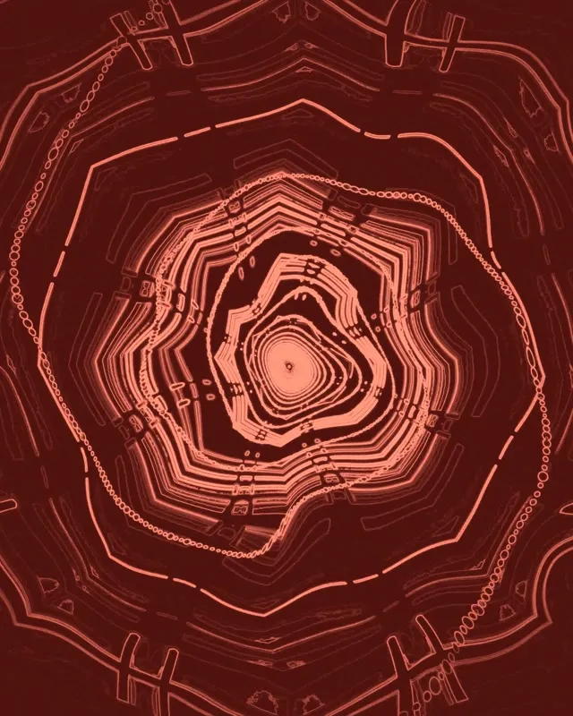 Neon Tunnel Red Spiral Vortex Vj Loop 4:5 Instagram 60fps Screensaver