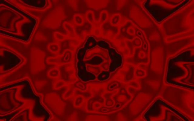 Neon Tunnel Rød Mandala VJLoops 16:10 Macbook 60fps Pauseskærm