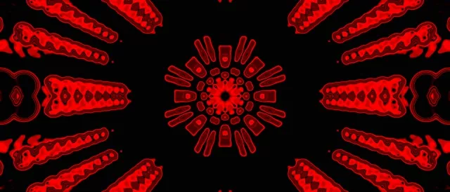 Red Neon Tunnel Kaleidoscope Burst | 21:9 Ultrawide | 60fps Screensaver