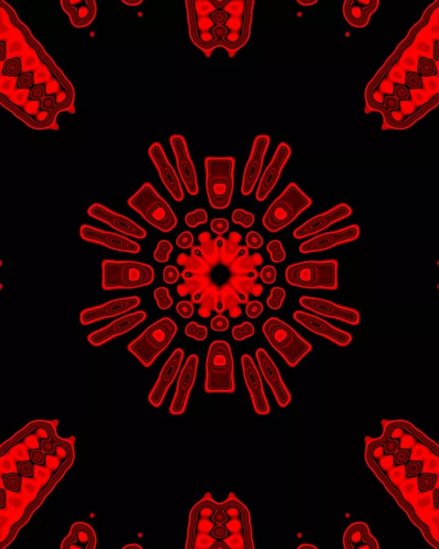 Красный неоновый туннель калейдоскоп взрыв | VJLoops 4:5 Instagram 60fps Screensaver