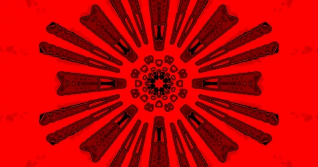 红色霓虹隧道屏保 4K UHD 60fps VJLoops 动画