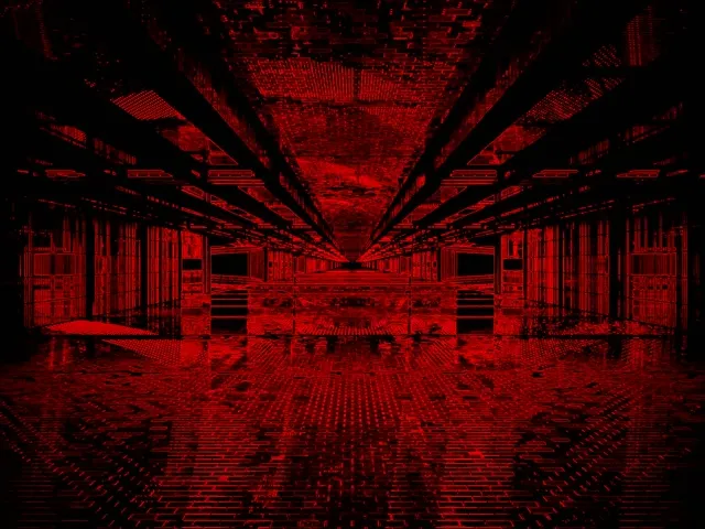 Tunel Neon i Kuq Rrjet Cyberpunk VJ Loop 4:3 Classic 60fps Screensaver