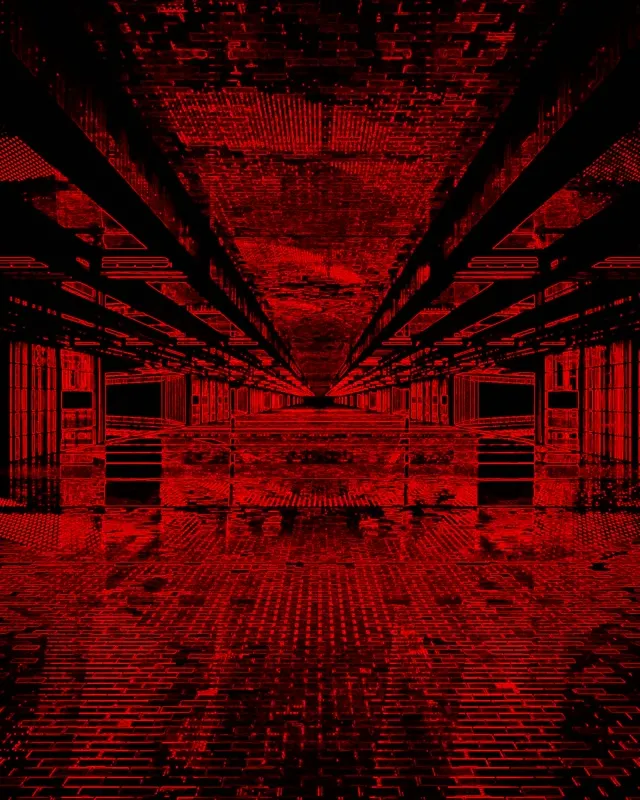 Tunnel Neon Rosso Mattoni Vj Loop 4:5 Instagram 60fps Screensaver