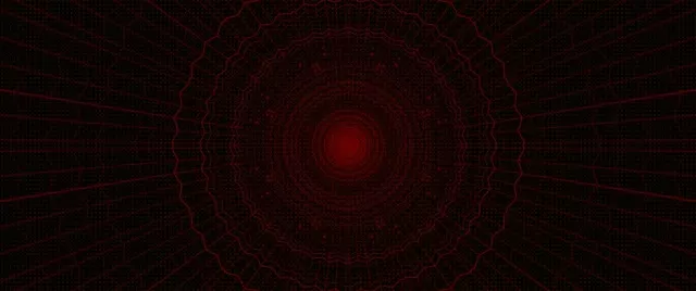 Czerwony Neonowy Tunel VJ Loop | Geometryczna Sieć Wir | 2.39:1 Cinemascope 60fps Wygaszacz