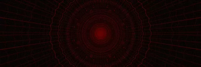 Červený Neonový Tunel VJLoops Šestihranná Mřížka 3:1 Triple Wide 60fps Spořič obrazovky