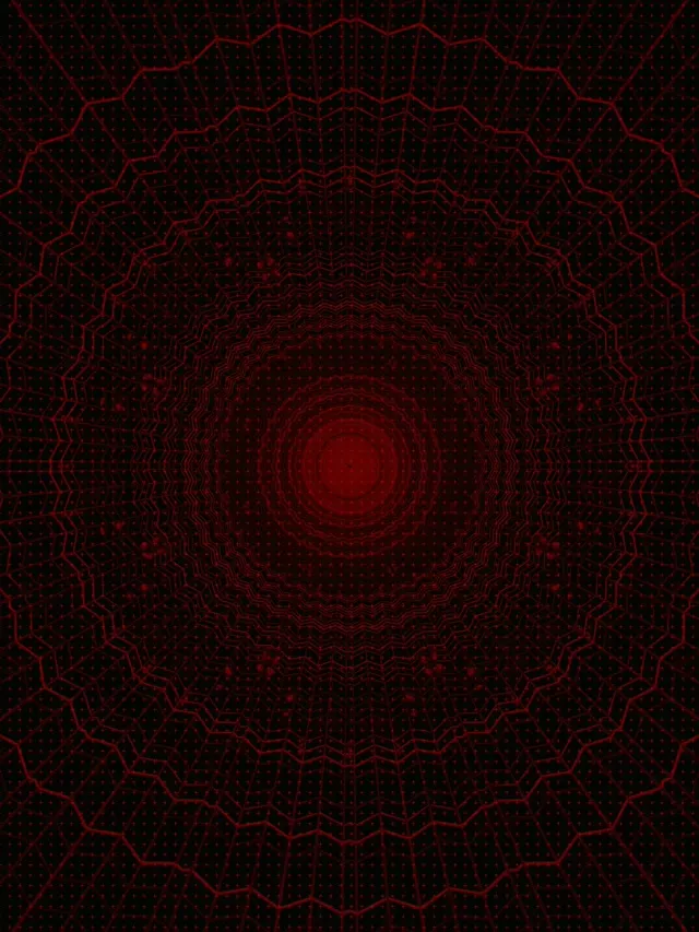 Telaraña Roja Túnel de Neón VJLoops 3:4 iPad Vertical 60fps Salvapantallas