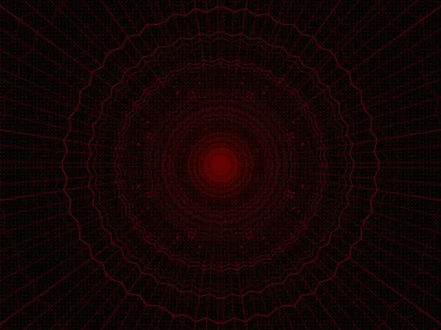 Roter Neon Tunnel Polygon Netz Vortex 4:3 Classic 60fps Bildschirmschoner VJ Loop