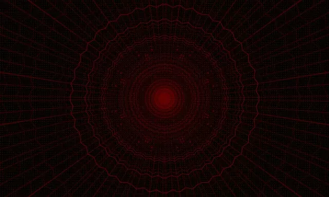 Túnel Neó Vermell Vòrtex Polígon VJ Loop 5:3 Wide 60fps Estalvi de pantalla