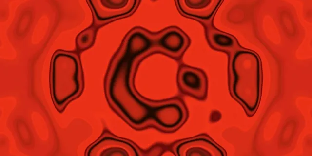 Neon Tunnel Red Hexagon Pulse Vj Loop 2:1 Univisium 60fps Screensaver