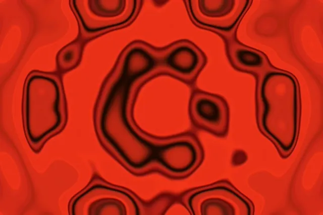 מנהרת נאון אדומה מערבולת משושה 3:2 Surface 60fps שומר מסך VJLoops