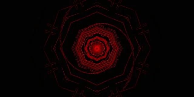 Red Octagon Neon Tunnel Vj Loop 2:1 Univisium 60fps Screensaver