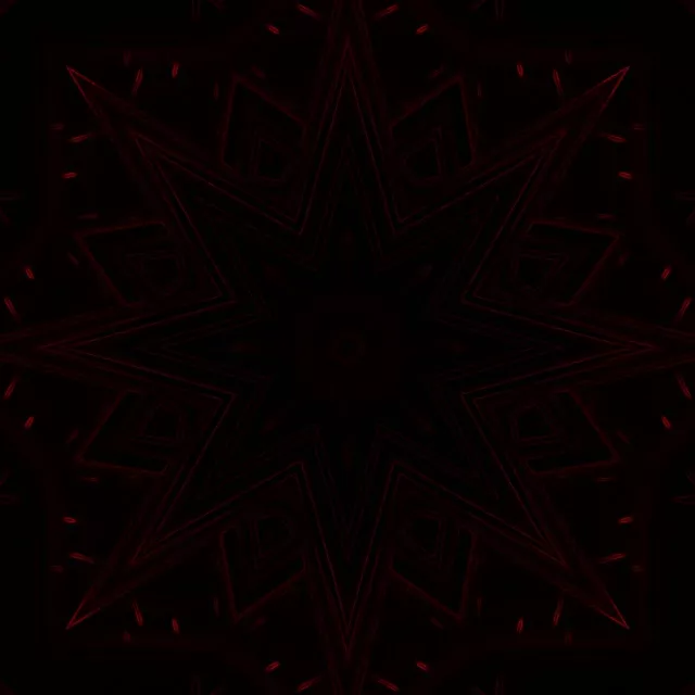 Red Neon Tunnel Kaleidoscope Star Loop | 1:1 square 60fps Screensaver Vj loop