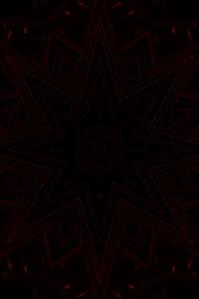 Túnel de Neón Rojo Estrella Caleidoscopio Loop 2:3 Foto Retrato 60fps Salvapantallas VJ Loop