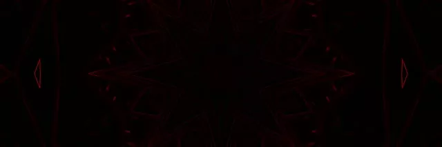 Red Neon Tunnel Kaleidoscope Star 3:1 Triple Wide 60fps Screensaver Vj Loop