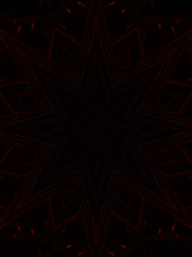 Tunnel Neon Rosso Caleidoscopio Stella VjLoops 3:4 iPad Portrait 60fps Screensaver