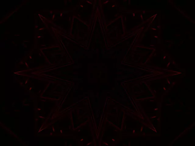 Red Neon Tunnel Kaleidoscope Star VJ Loop 4:3 Classic 60fps Screensaver