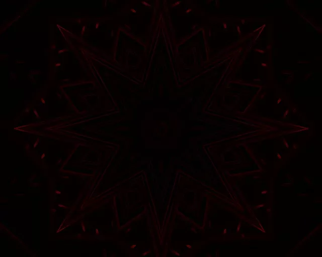 Túnel de Neó Mandala Estrella Vermell VJ Loop 5:4 Industrial 60fps Estalvi de Pantalla