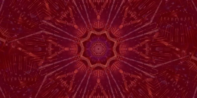 Red Kaleidoscope Neon Tunnel Vj Loop 2:1 Univisium 60fps Screensaver