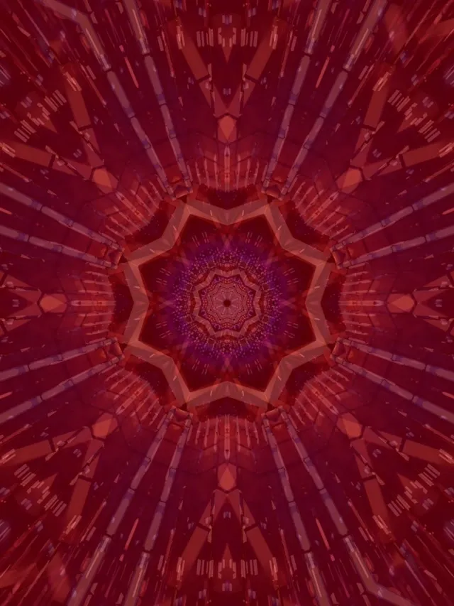 Красная Звезда Калейдоскоп Неоновый Туннель VJ Loop 3:4 iPad Portrait 60fps Заставка